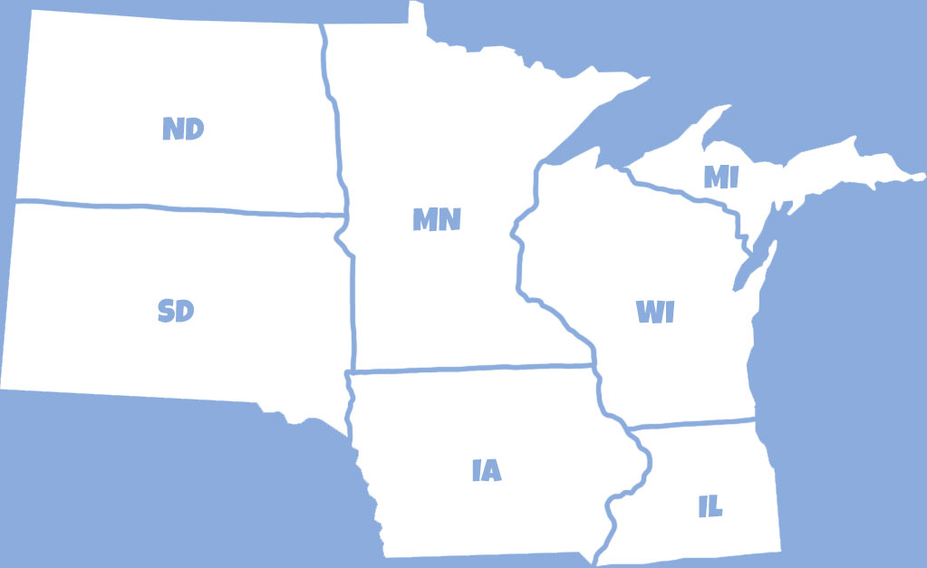 Log Cabins Wisconsin, Minnesota, Iowa, Illinois, Upper Peninsula, ND, SD